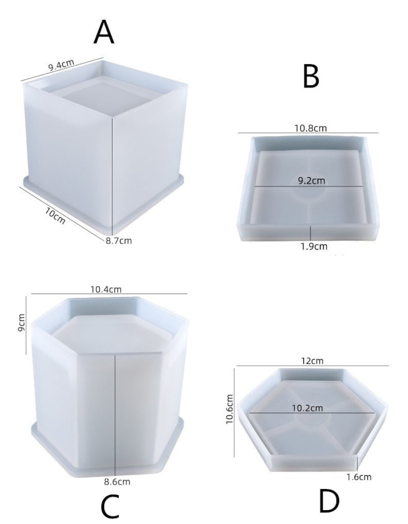 Concrete Planter Mold Cement Candle Vessel Jar Holder Mold Etsy