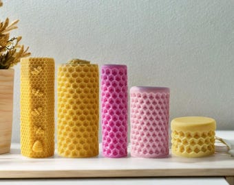 Beeswax Candle Mold, Honeycomb Silicone Candle Mold
