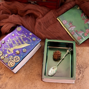 Book Shaped Trinket Box Silicone Mold, Jewelry Box Resin Mold