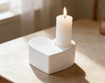 Heart Tealight Holder Silicone Mold, Concrete Romantic Candle Holder Mold Gypsum Mold Resin Mold Raysin Mould, DIY Valentines Day Decor