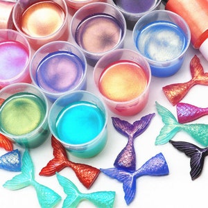 10g Mica Pigment Powder for Resin, Resin Pigment for Resin Crafting and Jewelry Making, Slime Pigments