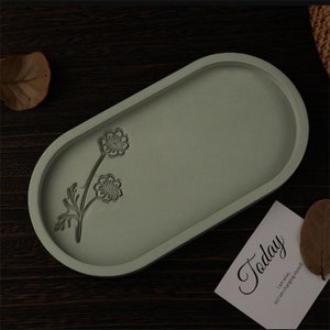 Oval Tray Mold Concrete Decorative Tray Mold Resin Trinket Tray Dish Mold Plate Mold Jesmonite Tray Mold, DIY Home Decor