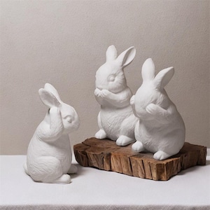 Silicone Bunny Mold, Cute Easter Rabbit Silicone Candle Mold Resin Rabbit Mold Plaster Mold Concrete Mold Raysin Mould