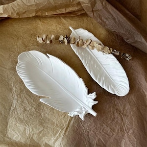 Feather Tray Silicone Mold Concrete Tray Mold Resin Jewelry Tray Mold Plaster Mold, DIY Home Decoration