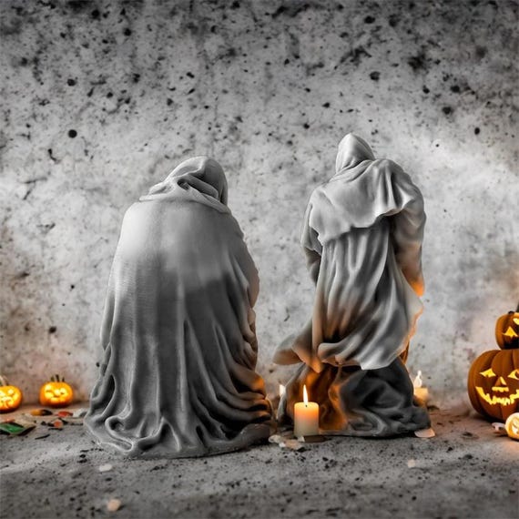 3D Grim Reaper Candle Mold, Halloween Gothic Spooky Silicone