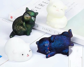 3D Cat Resin Mold, Cute Kitty Silicone Mold, Animal Epoxy Mold for Resin