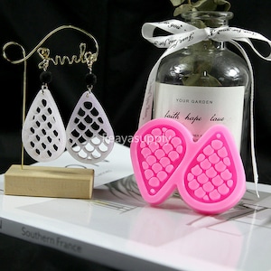 Teardrop Earring Silicone Mold, Epoxy Resin Mold, Jewelry Making Mold