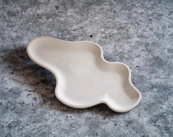 Large Irregular Tray Mold, Concrete Wavy Jewelry Dish Mold Resin Jewelry Tray Mold Jesmonite Tray Mold, Silicone Casting Mold