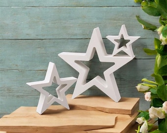 Hollow Star Silicone Mold Christmas Ornament Resin Mold Concrete Mold Plaster Mold Raysin Mould Casting Mold