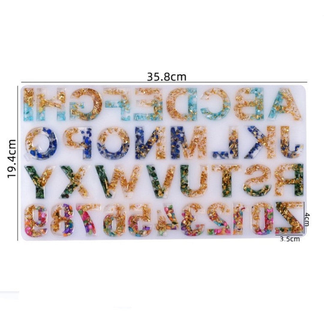 Silikon-Alphabet-Harzformen – Großbuchstaben, Ca. 16,5 Cm Hoch, Für Epoxidharz, Seife, Kerzen