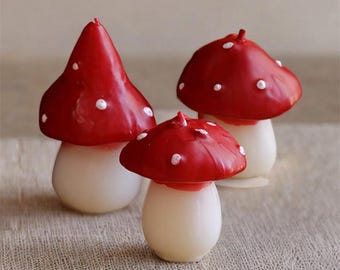 3D Pilz Silikonform, Kerzenform Herbst Duftkerze Pilz Harzform Gipsform Betonform, DIY Dekoration