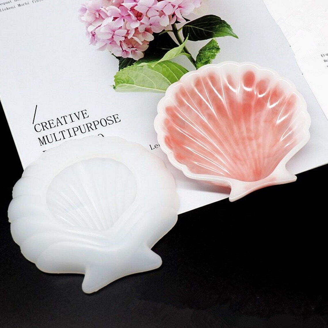 Shell Trinket Dish Resin Mold Clam Shell Jewelry Dish Etsy
