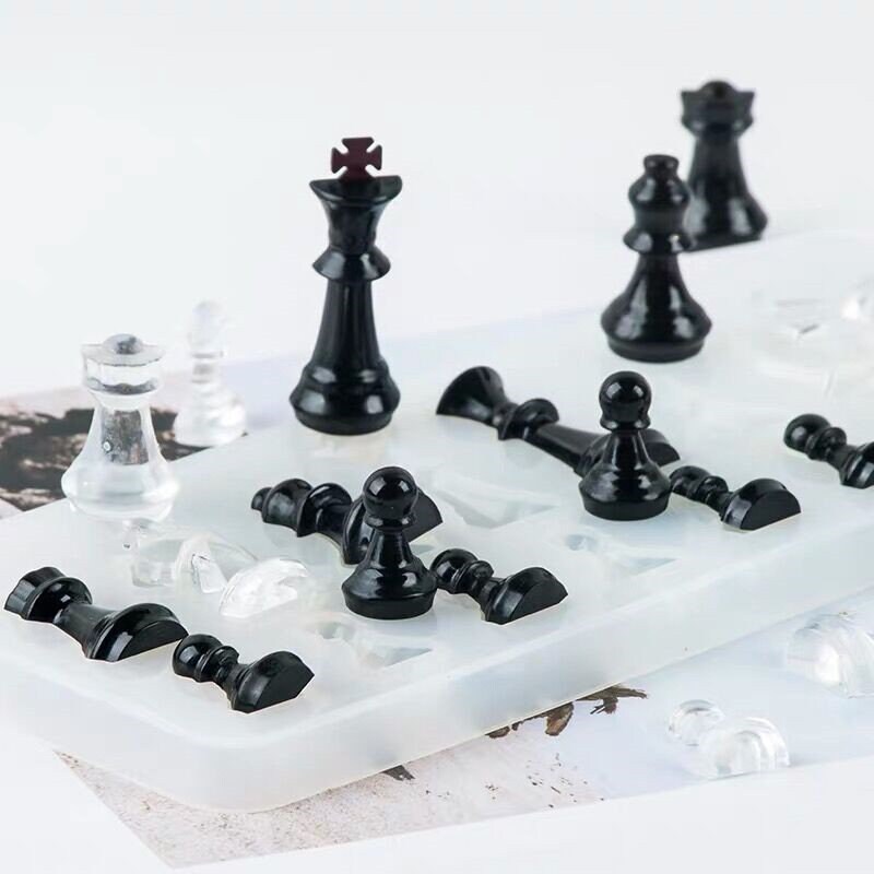 Chess Mold Chess Set With Board Resin Molds Chess Game Etsy Denmark