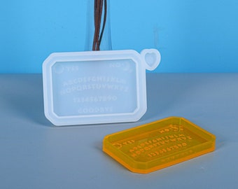 Molde pequeño para tablero de Ouija, molde para bandeja de baratijas de tablero de espíritus, molde para tablero de juego de Ouija espiritual, molde para bandeja pequeña para rodar