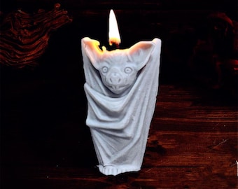 3D Bat Silicone Mold, Halloween Spooky Candles Mold DIY Handmade Concrete Cement Plaster Home Decor Molds