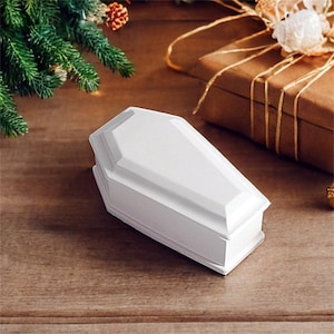 Halloween Coffin Silicone Mold, Concrete Coffin Candle Vessel Mold, Resin Trinket Box Mold, Cement Planter Mold Plaster Mold Jesmonite Mold