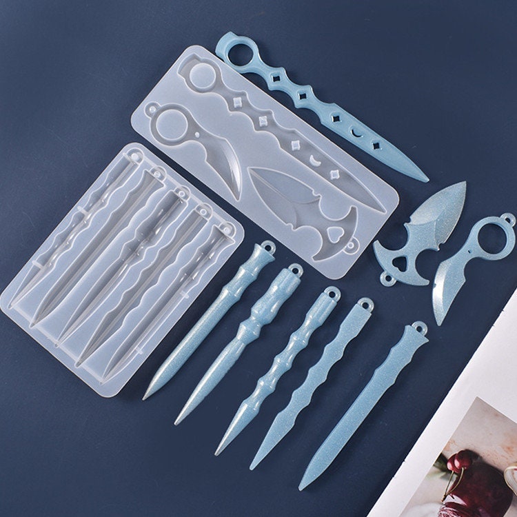 Self Defense Keychain Mold Dagger and Knife Resin Mold Etsy Australia