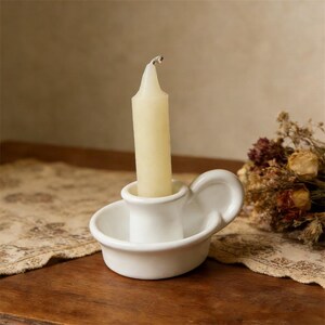 Cup Shape Candle Stick Holder Mold, Taper Pillar Candle Holder Silicone Mold for Concrete Plaster Resin Jesmonite, DIY Home Decor image 1