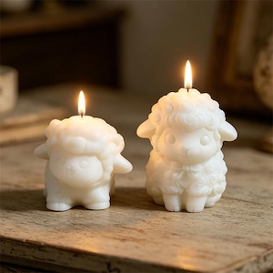 3D Sheep Silicone Mold, Cute Lamb Candle Mold, Animal Figurine Plaster Resin Fondant Cake Raysin Mould, Casting Mold, DIY Home Decor