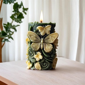 Butterfly Candle Silicone Mold, Butterfly Scented Pillar Candles Mold