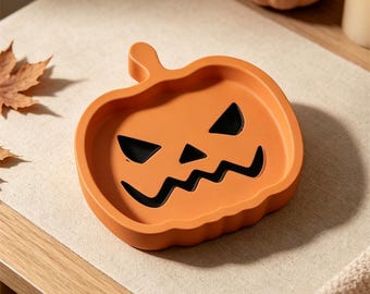 Pumpafack silikonform, betong Halloween-fackform harts smycken prydnadsfat form gips jesmonit Raysin form, gör-det-själv höst heminredning