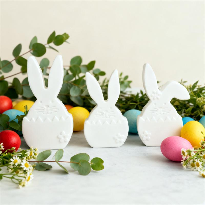 Epoxy Cast Rabbit Easter Bunny Silicone Mold, Spring Heart Rabbit Raysin Mould Plaster ...