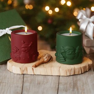 Molde para vela navideña, molde para vela de muñeco de nieve de hormigón, molde de resina, molde de yeso