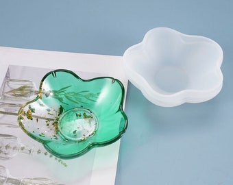 Joyería plato molde de resina, barilla plato de silicona molde, anillo molde de plato, molde de bandeja de joyería, bandeja de flores epoxi resina molde, diy decoración del hogar