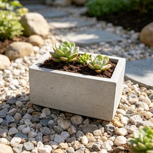 Concrete Rectangle Planter Silicone Mold, Cement Plant Flower Pot Succulent Box Mold Vessel Plaster Mold Jewelry Trinket Box Resin Mold