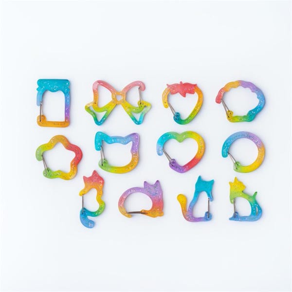 Carabiner Keychain Silicone Mold, Cute Bag Clip Resin Mold, Kawaii Trinket Keychain Mold, Bag Clip Mold