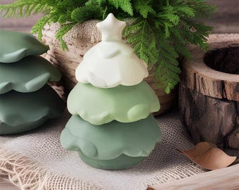 Stampo in silicone per candela a forma di albero di Natale, stampo per candela in cemento natalizio, stampo per portagioie, stampo in resina epossidica, stampo per colata