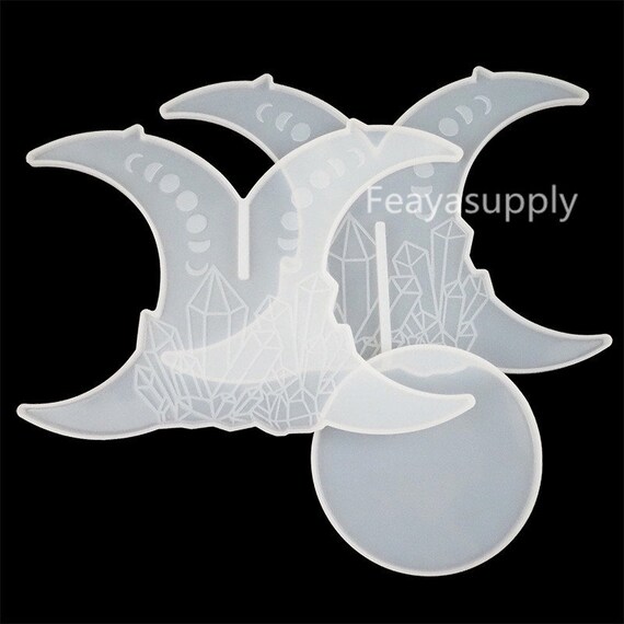 Crescent Moon Plant Stand Mold, Silicone Moon Phase Table Mold
