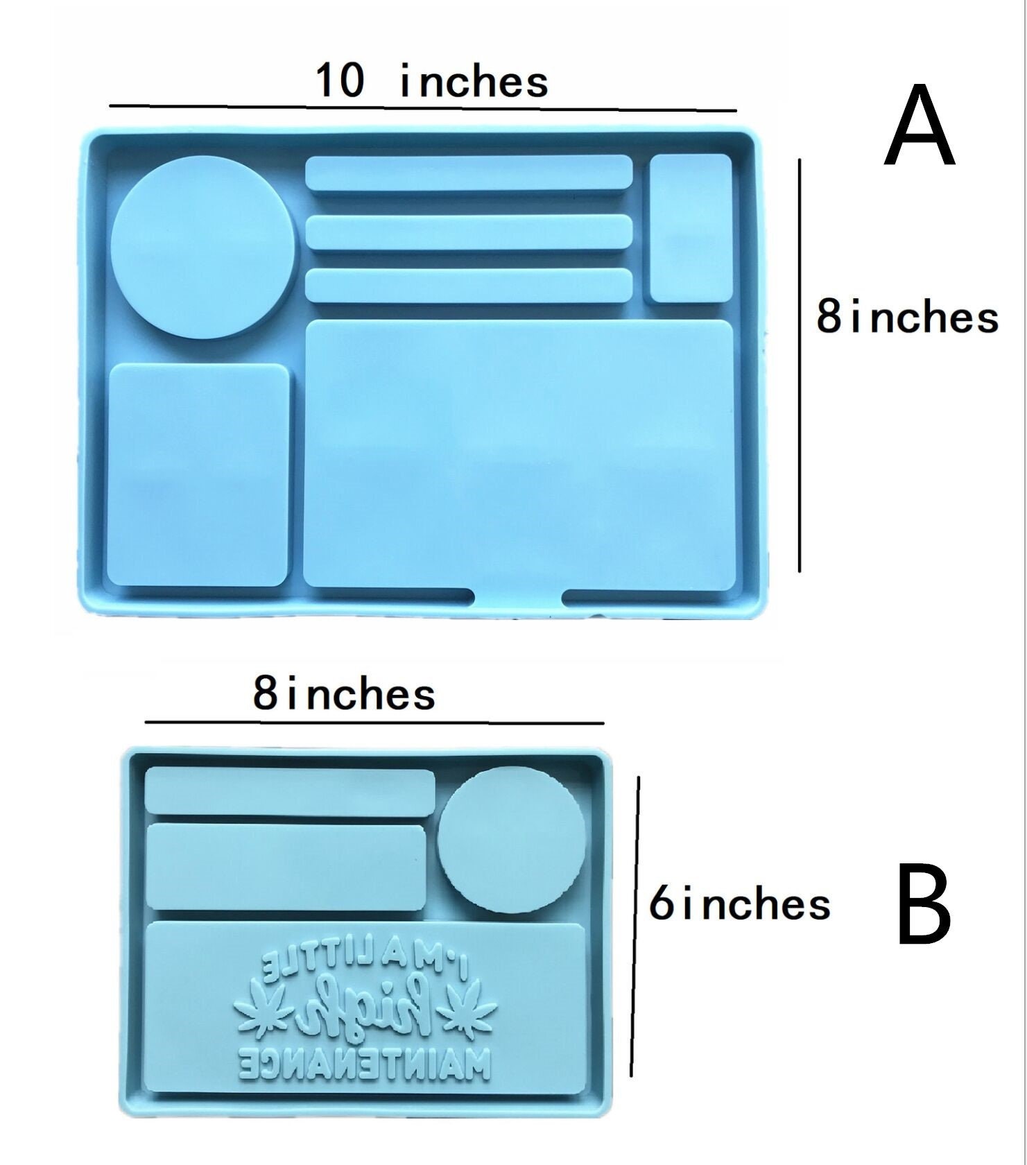 8.5x5.5 Rolling Tray Silicone Mold (Weed Leaf) – JussCraftinAround