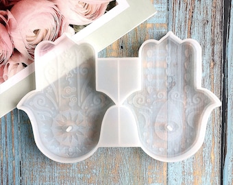 Hamsa Hand wierookhouder schimmel, hand van Fatima wierookbrander/lade schimmel, wierookstokje houder schimmel, siliconen mal, hars mal, epoxy mal