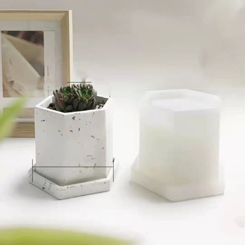 Concrete Planter Mold Cement Candle Vessel Jar Holder Mold Etsy