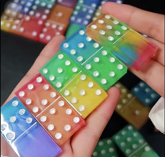 Doble 9 moldes de silicona Domino para fundición de resina, juego de moldes de resina para domonos personalizados, moldes de artesanía premium para resina Expoxy 55 juegos de dominó Doble 9 moldes de silicona Domino para fundición de resina, juego de moldes de resina para domonos personalizados, moldes de artesanía premium para resina Expoxy 55 juegos de dominó