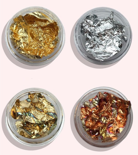 金銀箔フレーク、箔フレークセット、銅フレーク、DIYクラフト用品、UV