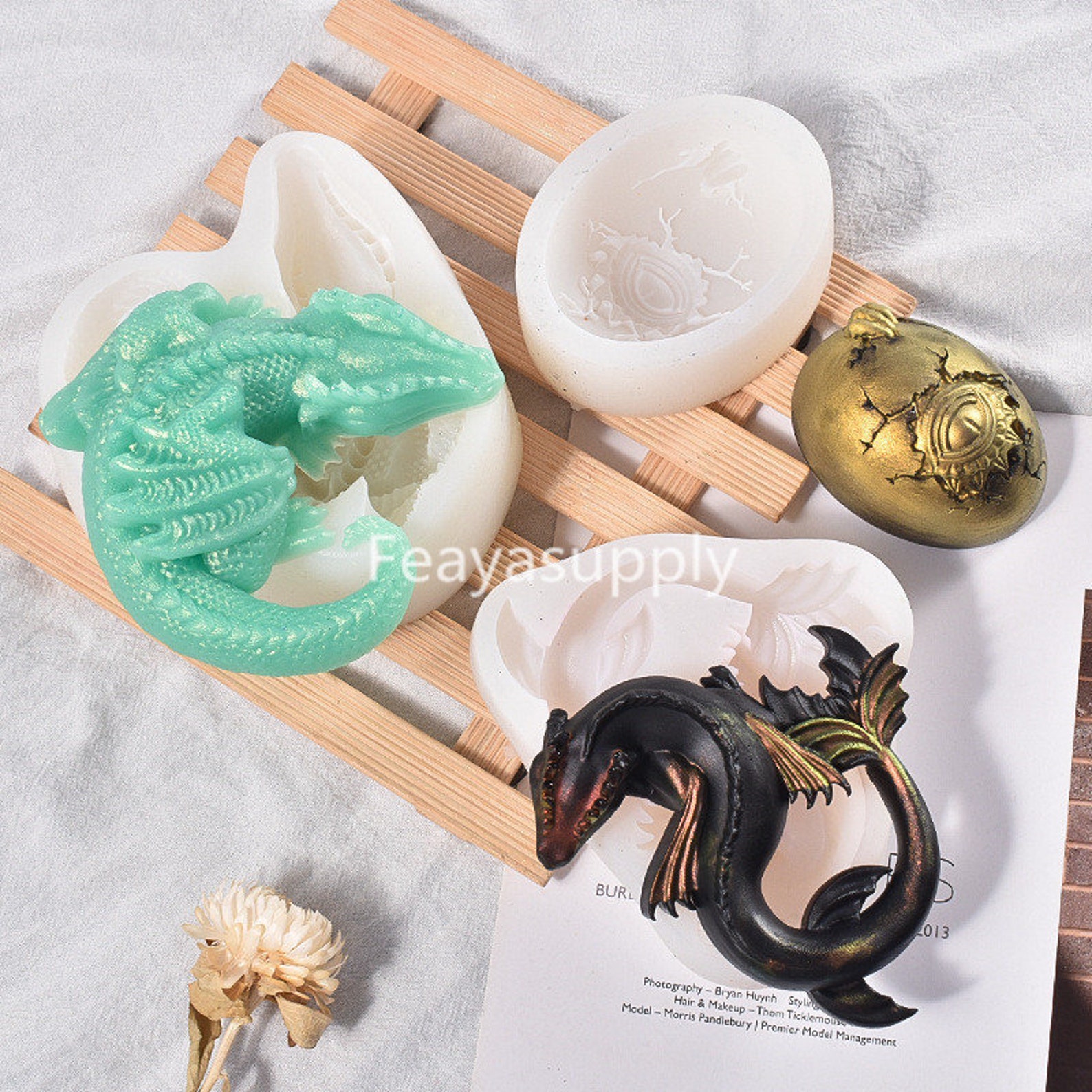 3D Dragon Silicone Mold Dragon Egg Mold Polymer Clay Mold Etsy