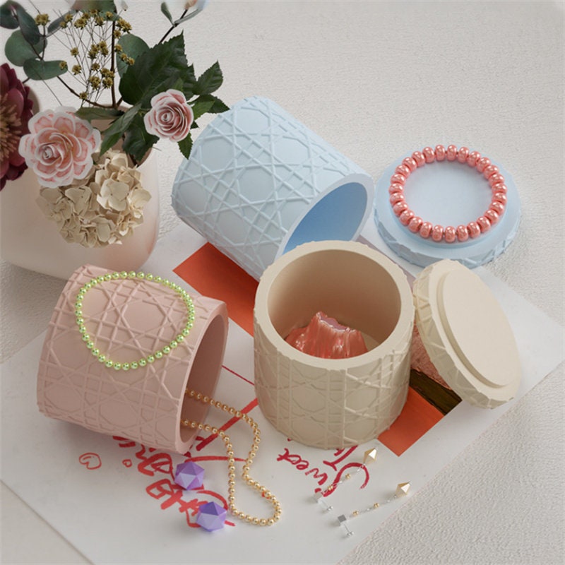 Stampo in silicone per candela a forma di rosa, contenitore in cemento Jesmonite (100 ml/3,5 oz) - Italia