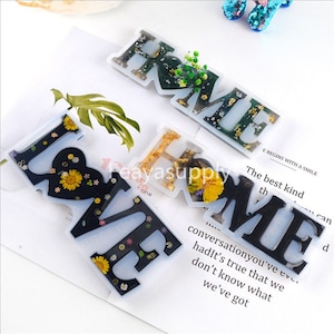 Molde de resina de carta de amor, molde de silicone de sinal de família de amor, molde de resina epóxi, decoração de casa