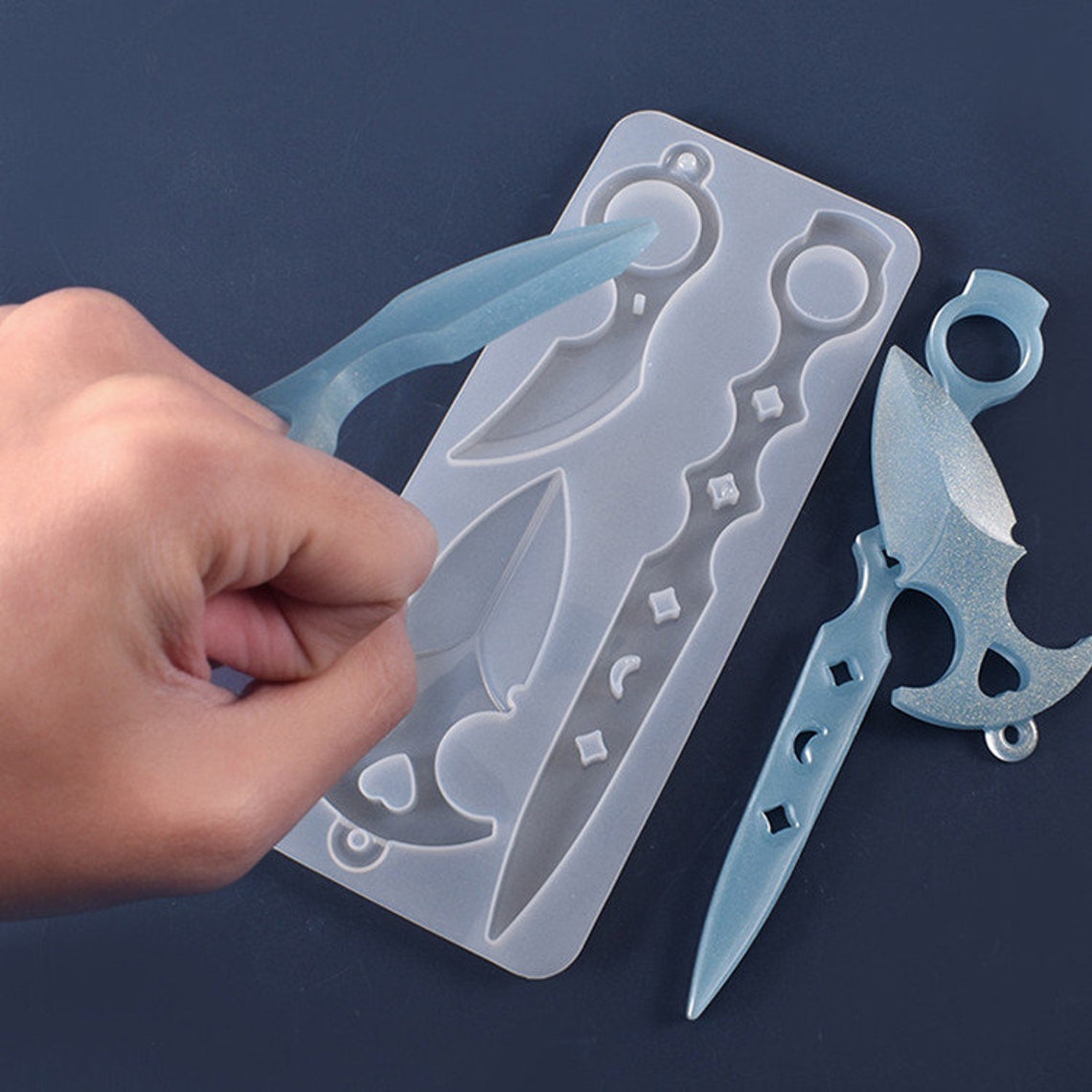 Self Defense Keychain Mold Dagger and Knife Resin Mold Etsy Australia