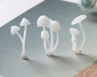 3D Micro Mushroom for Resin Art DIY Craft Resin Jewelry Casting Filler,  Mini Mushroom Landscape Decoration 