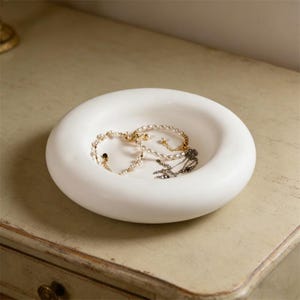 8" Round Bowl Silicone Mold Concrete Tray Mold Jewelry Trinket Tray Mold Jesmonite Gyspum Mold Plate Dish Resin Mold Candle Vessel Mold