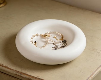 8" Round Bowl Silicone Mold Concrete Tray Mold Jewelry Trinket Tray Mold Jesmonite Gyspum Mold Plate Dish Resin Mold Candle Vessel Mold