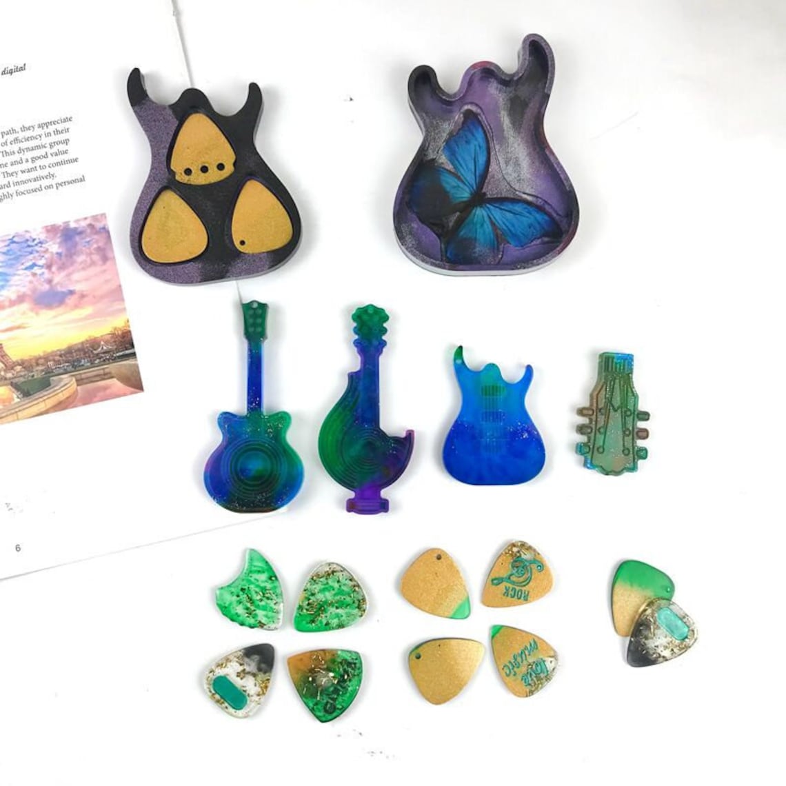 Guitar Pick Silicone Mold Guitar Mold Guitar Plectrum Mold Etsy