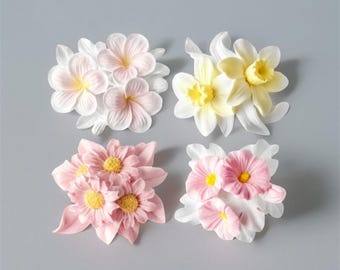 Flower Silicone Mold Plumeria Daisy Flower Scented Candle Mold Fondant Cake Soap Resin Craft Mold