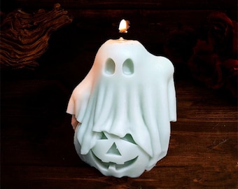 3D Ghost Silicone Mold, Halloween Spooky Ghost Candle Mold Concrete Mold Plaster Mold, Epoxy Resin Mold, Casting Mold