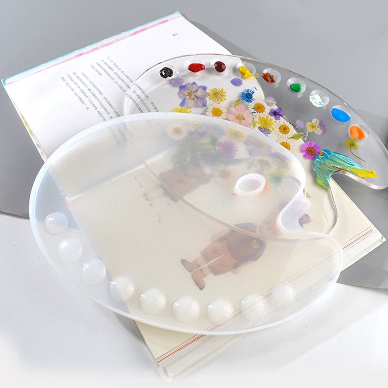 Silicone Paint Palette Mold Color Palette Resin Mold Makeup Etsy