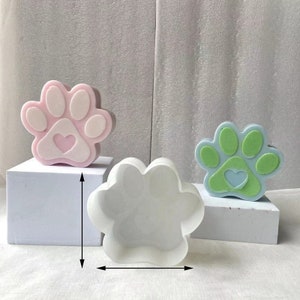 Paw Print Heart Silicone Mold for Freshie, Candle Making Mold, Epoxy Resin Mold