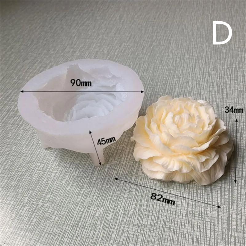 Set De 4 Moules En Silicone Fleurs 3D - Pour Bougies, Savon, Chocolat, DIY - Qualité Alimentaire, Réutilisable - 11